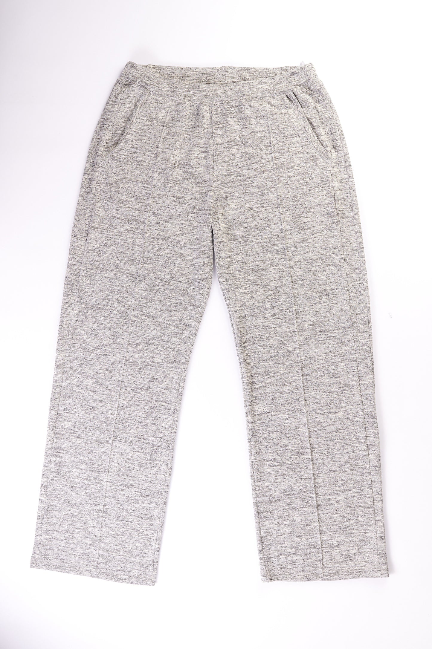 Wide Leg Silver Pants with Inner Side Loops