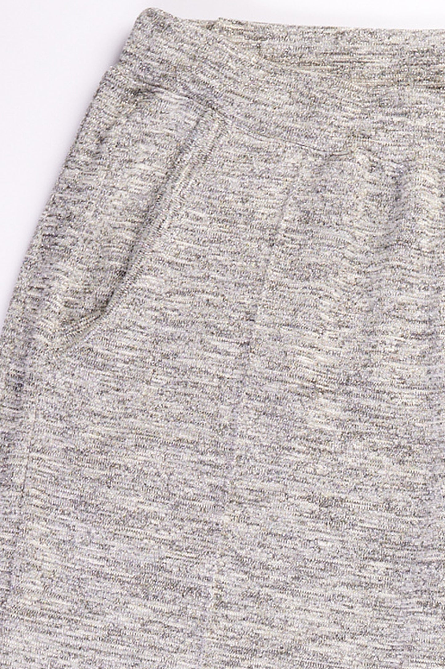Wide Leg Silver Pants with Inner Side Loops