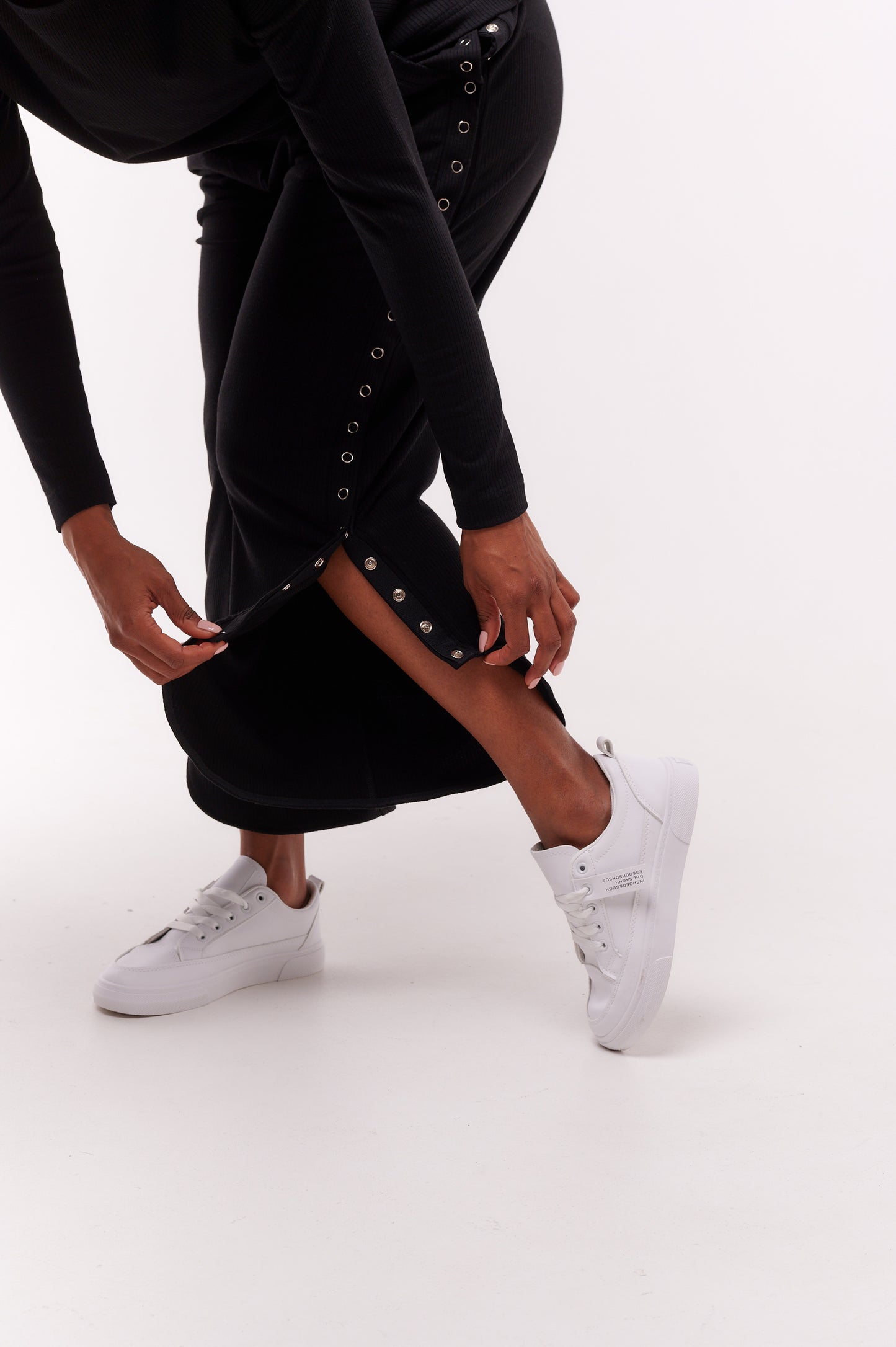 Linda Adaptive Pants with Full Side Seam Opening and Side Loops