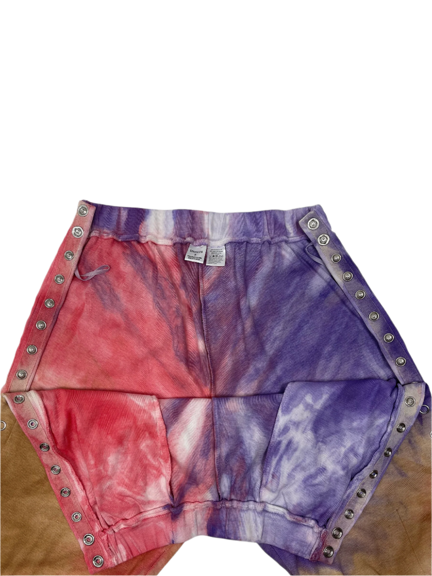 Tie-Dyed Full Side Seam Opening on Snaps Adaptive Pants