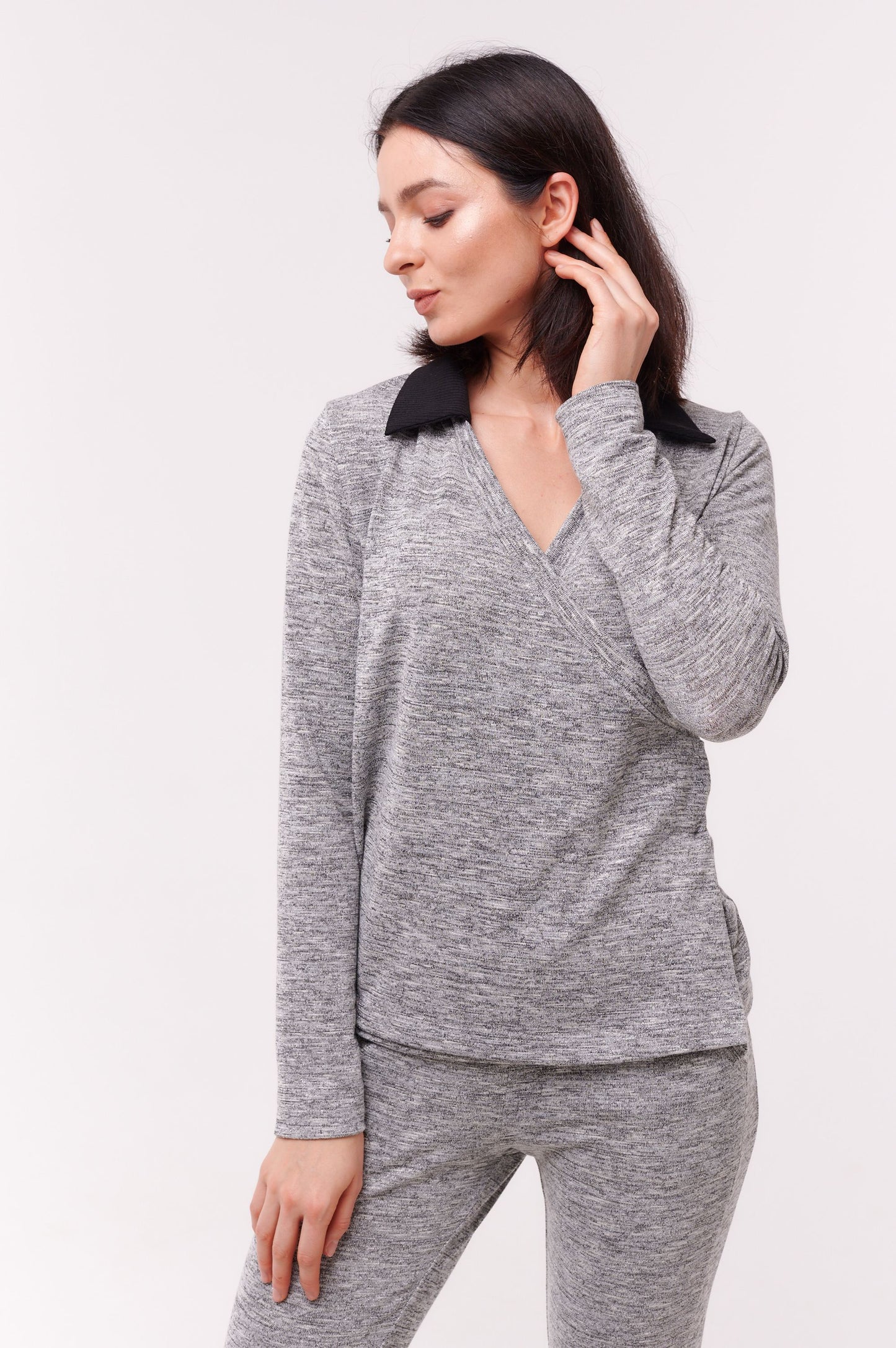 Sophia Wrap Top Silver