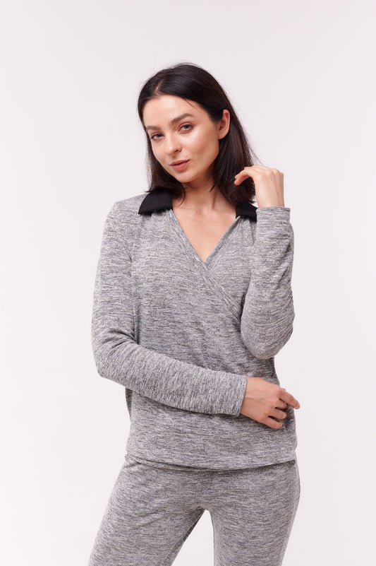 Sophia Wrap Top Silver