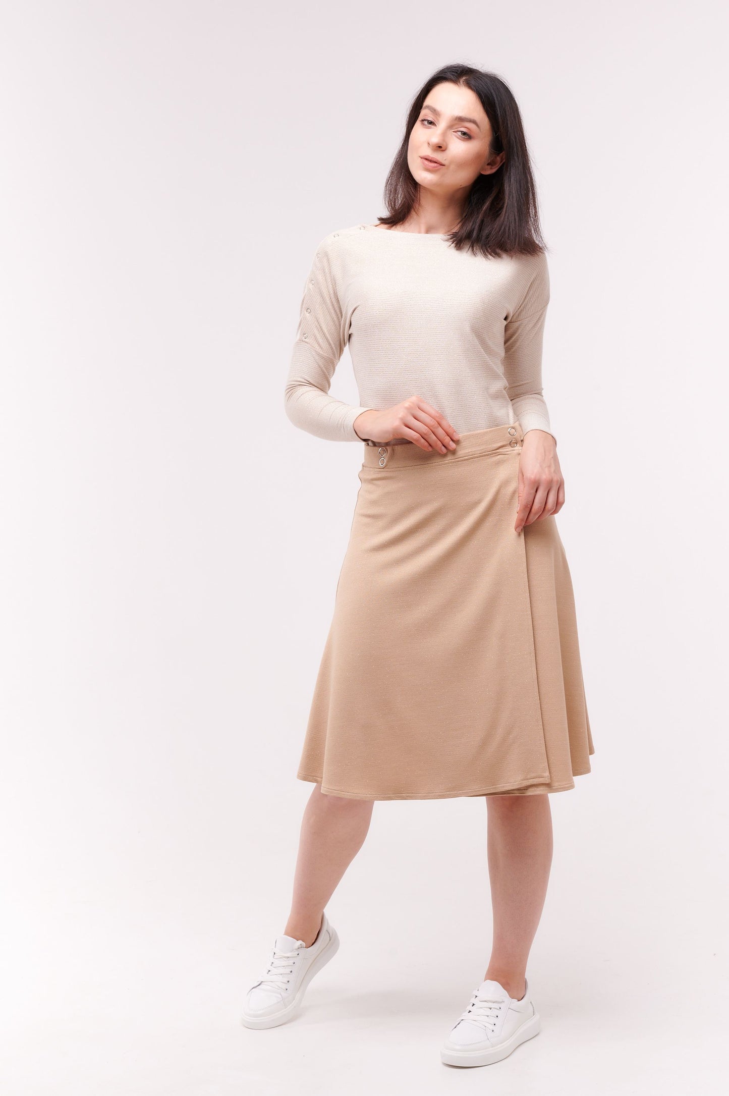 Scarlet Wrap Skirt Cream