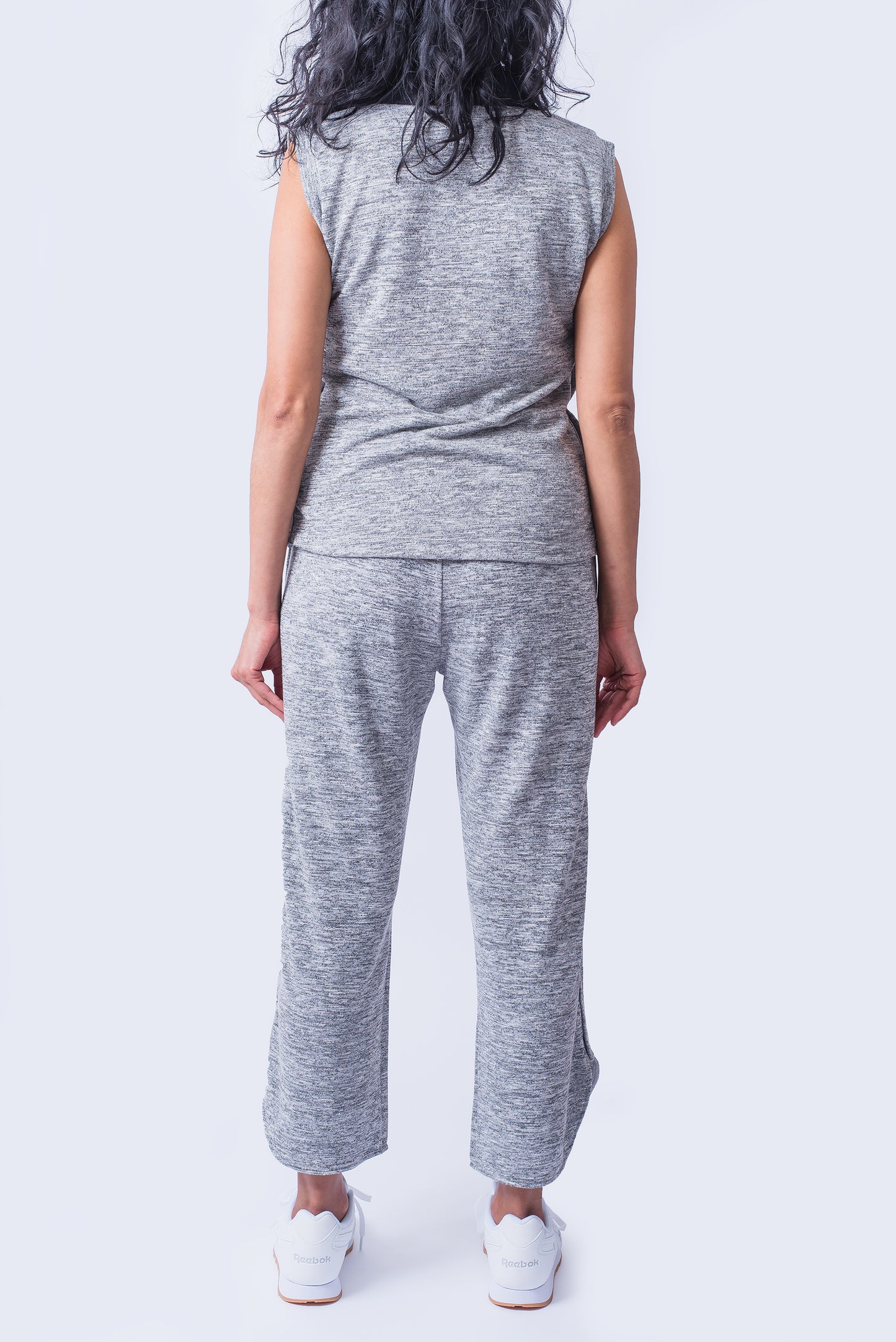 Olivia Post Surgical Recovery Top with Side Opening on Snaps Sleeveless Silver
