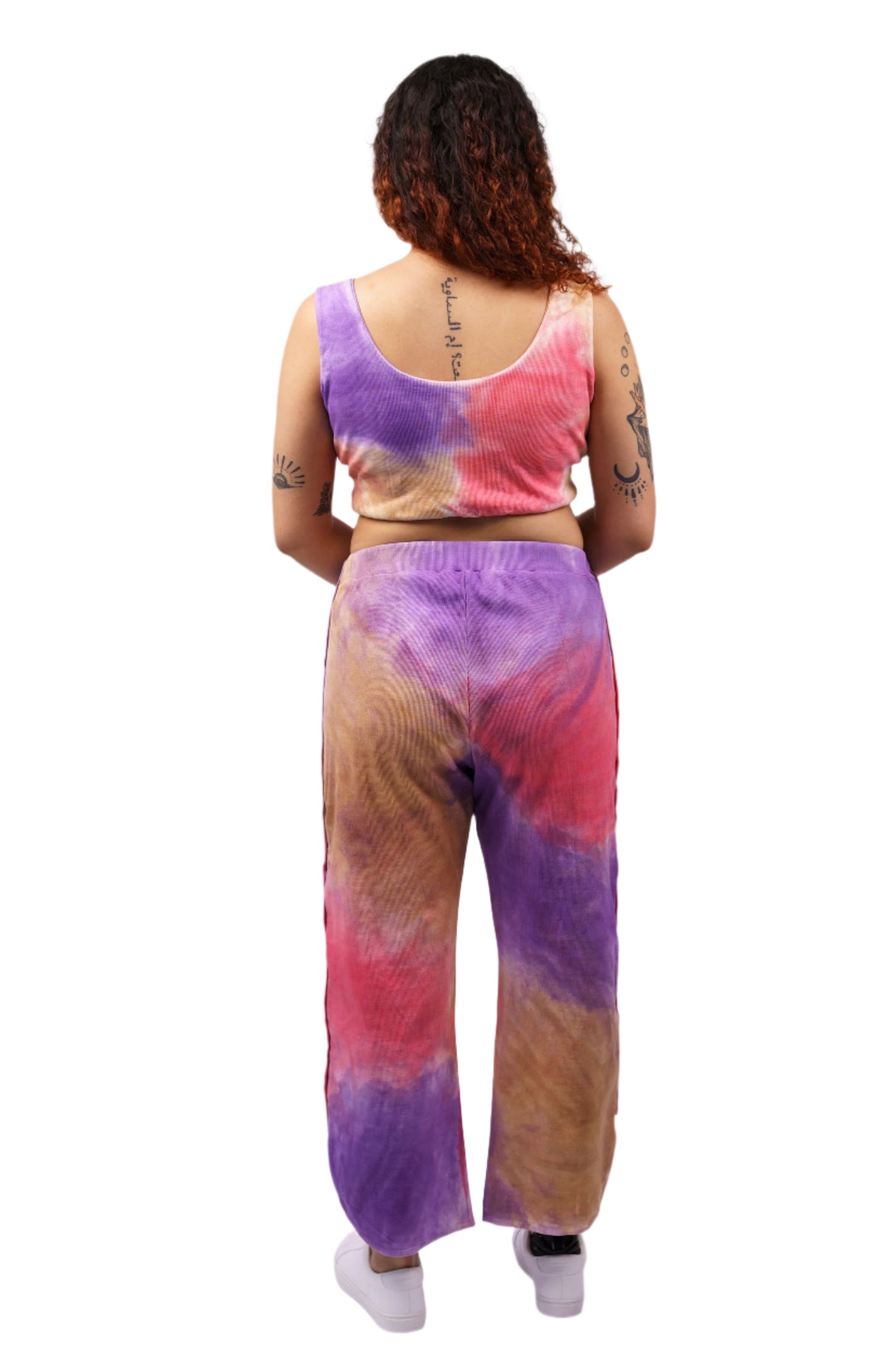 Tie-Dyed Full Side Seam Opening on Snaps Adaptive Pants