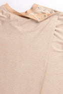 Ava Wellness Top with Back Wrap Closure Cream