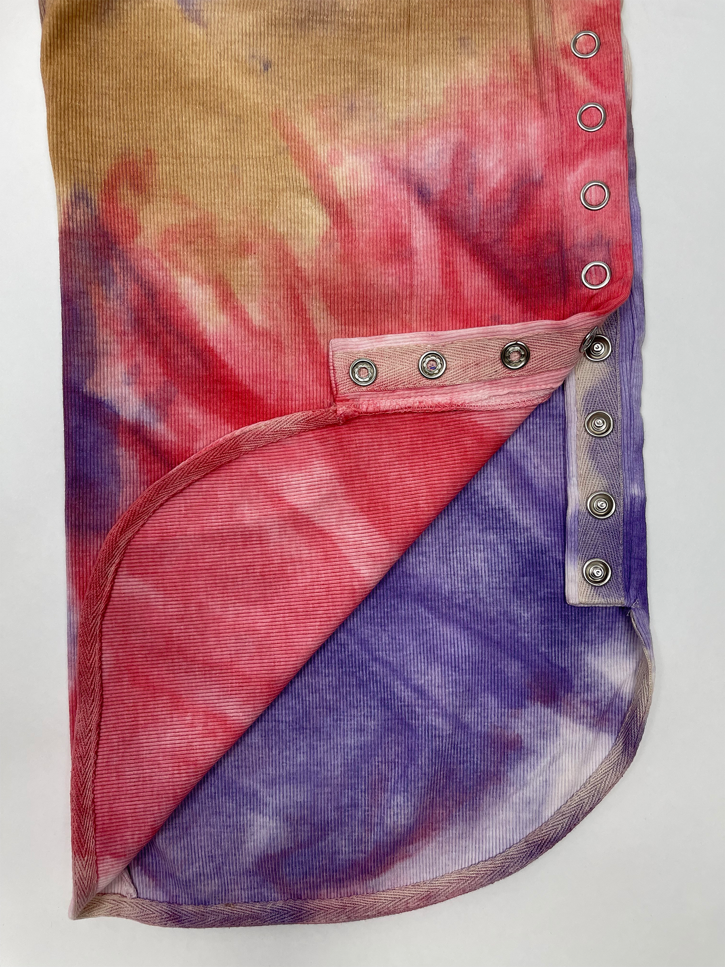 Tie-Dyed Full Side Seam Opening on Snaps Adaptive Pants