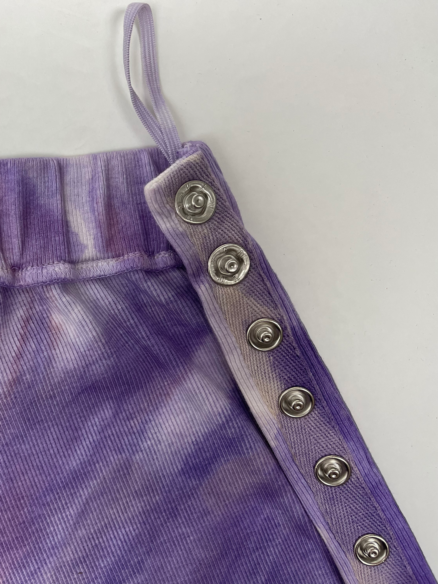 Tie-Dyed Full Side Seam Opening on Snaps Adaptive Pants