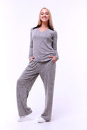 Women’s Athleisure Charlotte Raglan Top Silver