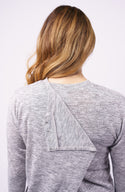 Ava Top for Wellness and Lounging Silver (BACK WRAP)