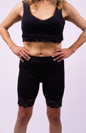 Sabrina Fitness & Lesiure Shorts Black with Lace