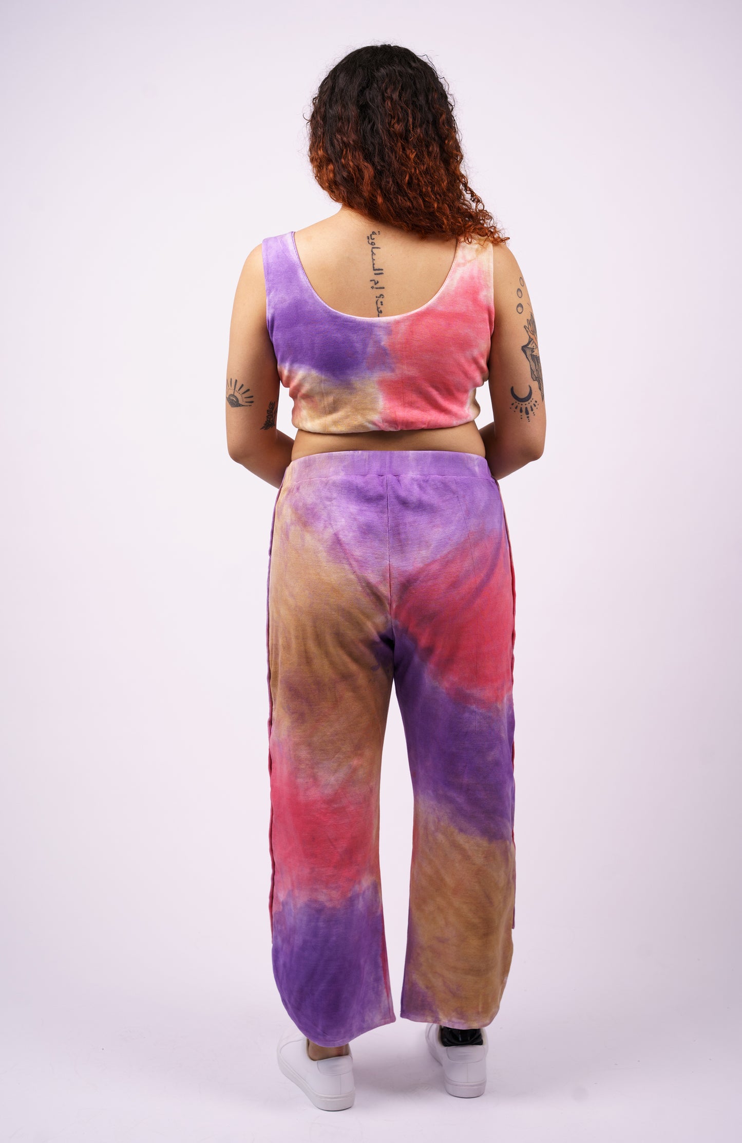 Tie-Dyed Full Side Seam Opening on Snaps Adaptive Pants