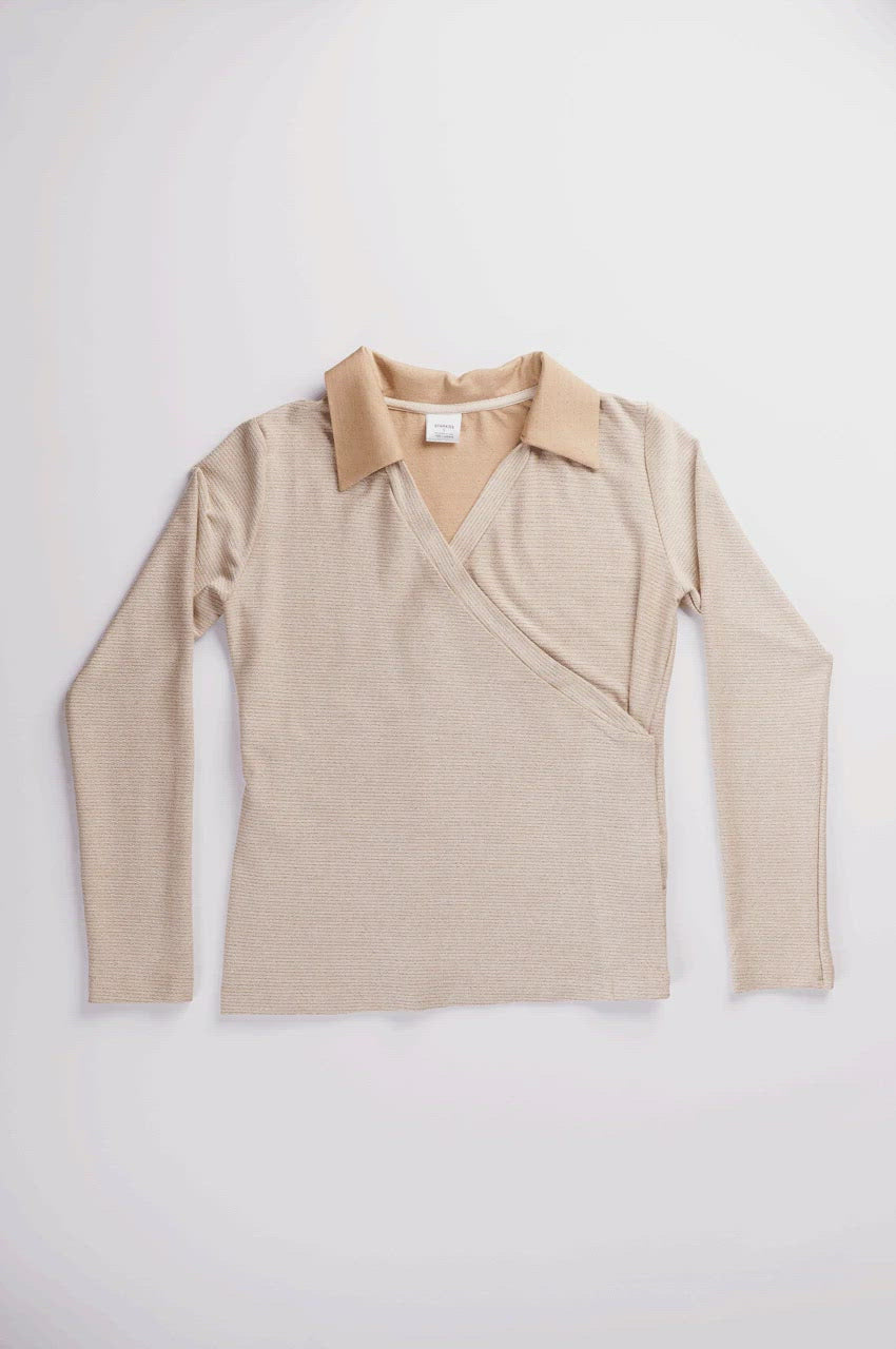 Sophia Wrap Top Cream – SPARKIES
